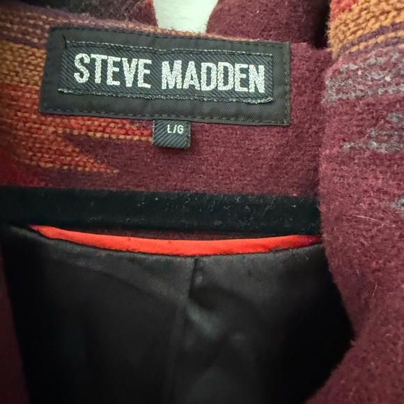 Steve Madden Aztec Wrap Coat with Hood - Picture 3 of 3